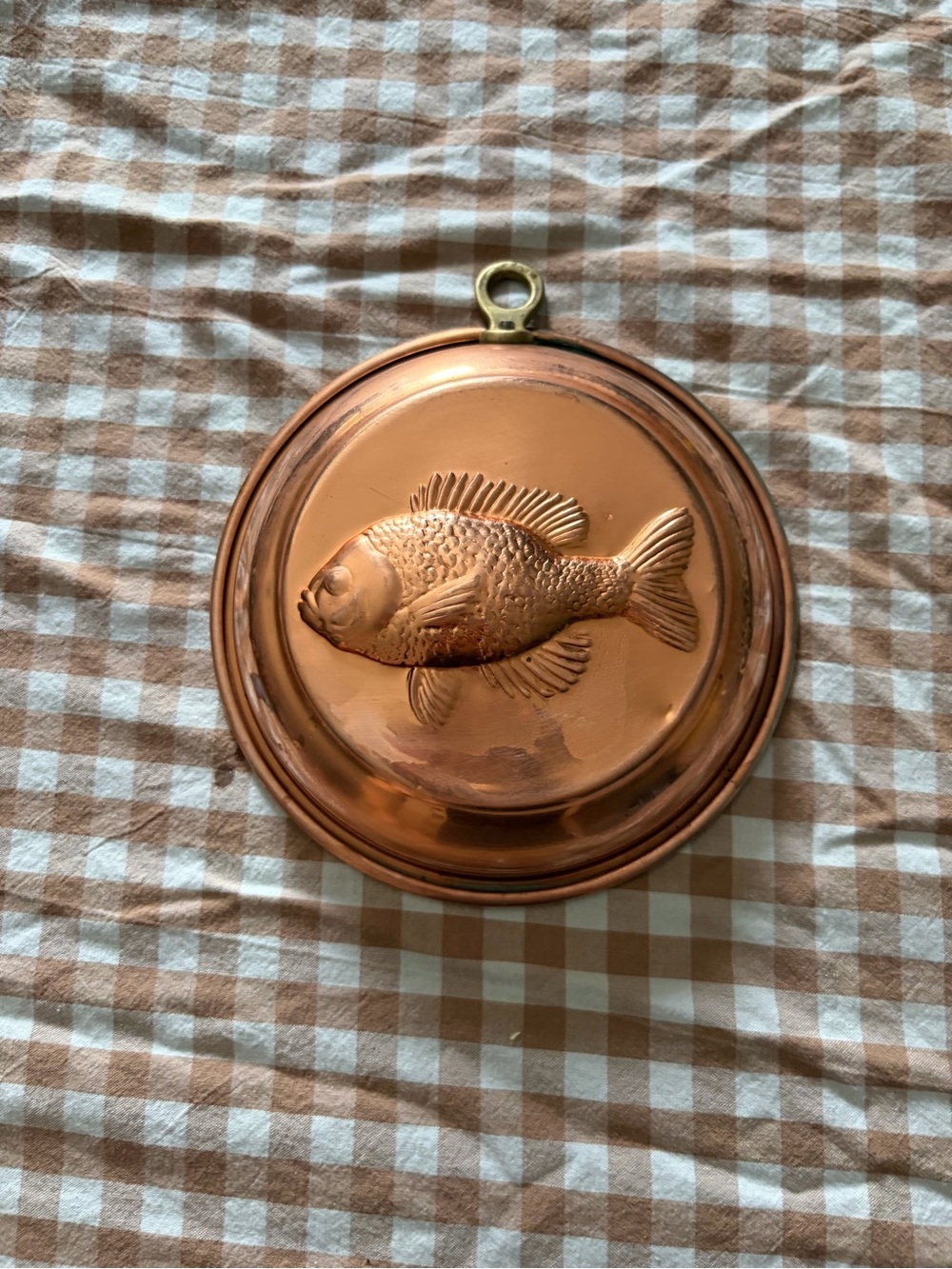 Copper Fish Wall Accent - Embossed Copper Fish Decor